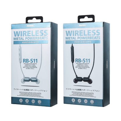 REMAX RB-S11 Lotune Series Wireless Metal Powerbears V5.0 Bluetooth Earphone (White) - Neck-mounted Earphone by REMAX | Online Shopping UK | buy2fix