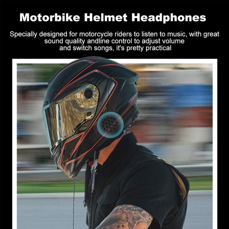 T33 3.5mm Interface Music Call Motorcycle Helmet Wired Headphone, Length: 1.2m - Normal Style Earphone by buy2fix | Online Shopping UK | buy2fix