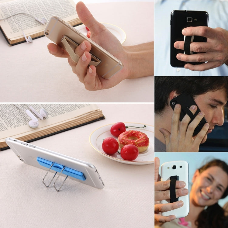 2 in 1 Adjustable Universal Mini Adhesive Holder Stand + Slim Finger Grip, Size: 7.3 x 2.2 x 0.3 cm(Rose Gold) - Ring Holder by buy2fix | Online Shopping UK | buy2fix