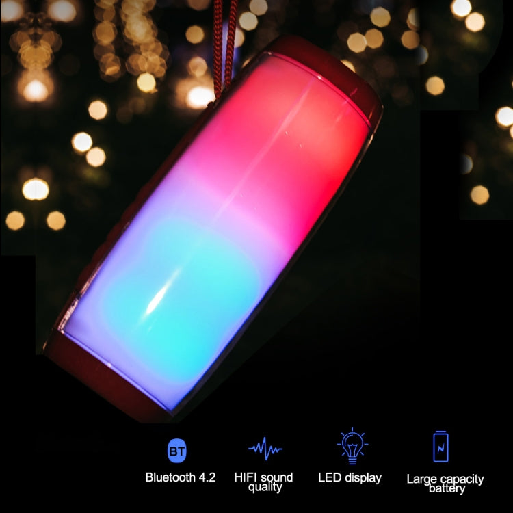 T&G TG157 Bluetooth 4.2 Mini Portable Wireless Bluetooth Speaker with Melody Colorful Lights(Red) - Mini Speaker by T&G | Online Shopping UK | buy2fix