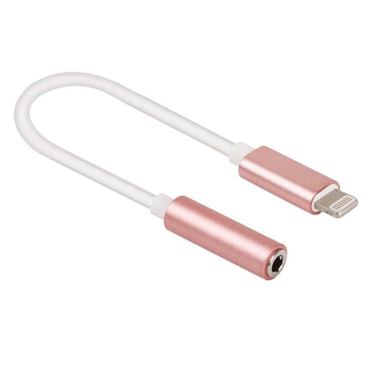 8 Pin to 3.5mm Audio Adapter, Length: About 12cm, Support iOS 13.1 or Above(Rose Gold) - Apple Accessories by buy2fix | Online Shopping UK | buy2fix