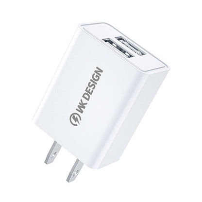 WK WP-U119 10W Dual USB Ports Travel Charger Power Adapter, US Plug - Apple Accessories by WK | Online Shopping UK | buy2fix