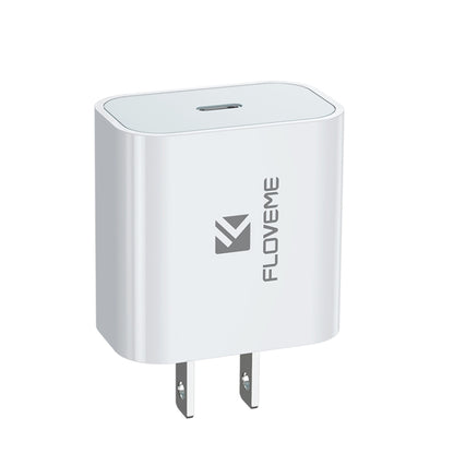 FLOVEME 20W PD 3.0 Travel Fast Charger Power Adapter, US Plug (White) - Apple Accessories by FLOVEME | Online Shopping UK | buy2fix