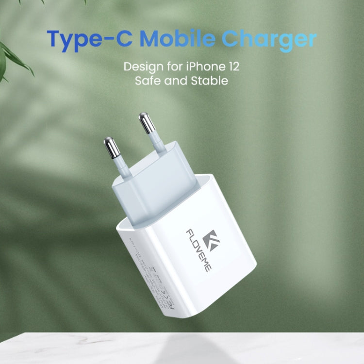 FLOVEME 20W PD 3.0 Travel Fast Charger Power Adapter, US Plug (White) - Apple Accessories by FLOVEME | Online Shopping UK | buy2fix