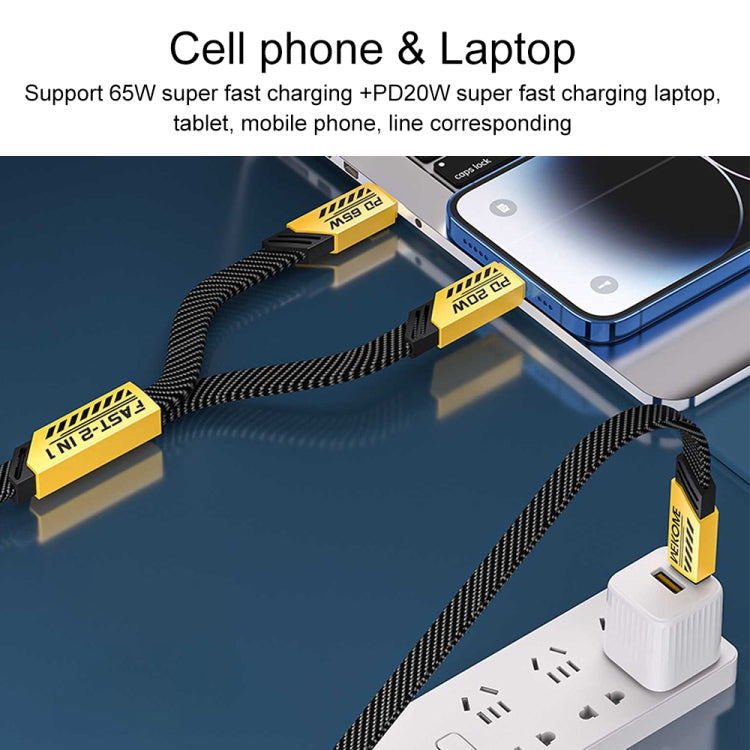 WK WDC-190i Mech Series 2.4A USB to 8 Pin Fast Charge Data Cable, Length: 1m(Yellow) - Normal Style Cable by WK | Online Shopping UK | buy2fix