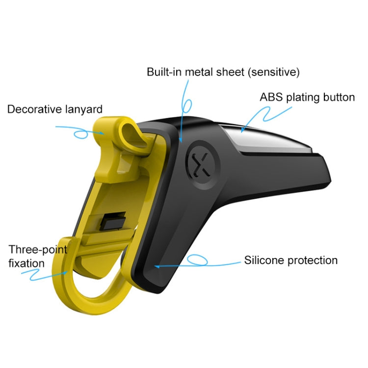 Eating Chicken Physical Auxiliary Button Shooting Game Controller, 1 Pair (Yellow) - Handle Shooter by buy2fix | Online Shopping UK | buy2fix