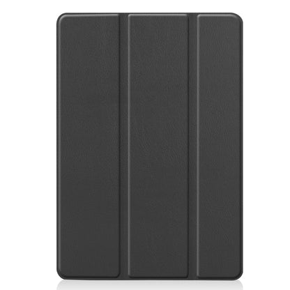 For iPad 10.2 Custer Texture Horizontal Flip Smart PU Leather Case with Sleep / Wake-up Function & Three-folding Holder (Black) - iPad 10.2 Cases by buy2fix | Online Shopping UK | buy2fix