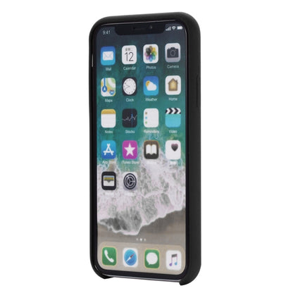 For iPhone XR Four Corners Full Coverage Liquid Silicone Case(Black) - More iPhone Cases by buy2fix | Online Shopping UK | buy2fix
