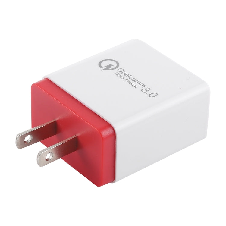 AR-QC-03 2.1A 3 USB Ports Quick Charger Travel Charger, US Plug (Red) - Apple Accessories by buy2fix | Online Shopping UK | buy2fix