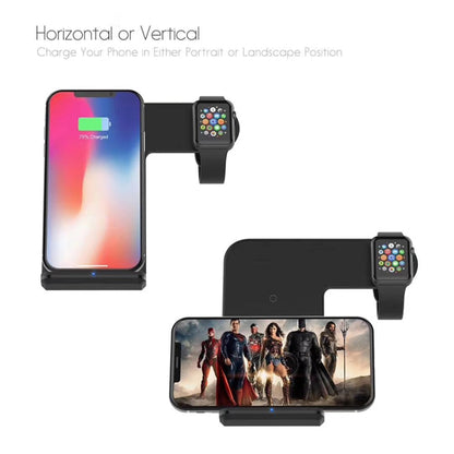 F11 Vertical Magnetic Wireless Charger for QI Charging Standard Mobile Phones & Apple Watch Series (Black) - Apple Accessories by buy2fix | Online Shopping UK | buy2fix