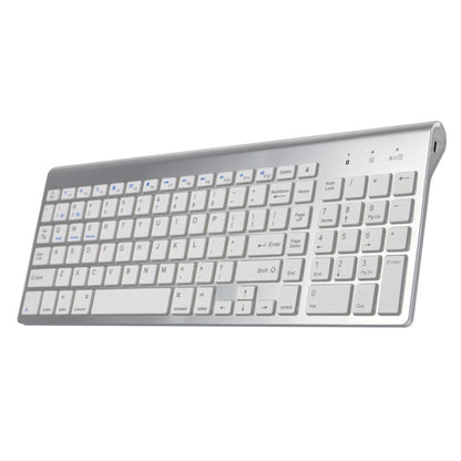 K368 Dual Mode Dual Channel 102 Keys Wireless Bluetooth Keyboard for Laptop, Notebook, Tablet and Smartphones, Support Android / iOS / Windows or An Updated Version(Silver) - Wireless Keyboard by buy2fix | Online Shopping UK | buy2fix