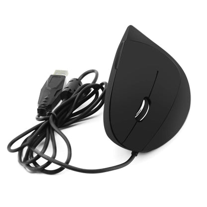 CM0093 Wired Version 2.4GHz Three-button Vertical Mouse for Left-hand, Resolution: 1000DPI / 1200DPI / 1600DPI, Cable Length：1.7m(Black) - Wired Mice by buy2fix | Online Shopping UK | buy2fix