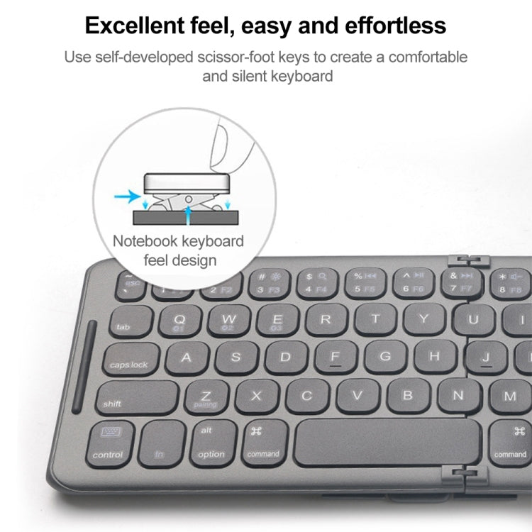 B088 Universal Mini Foldable Three-channel Bluetooth Wireless Keyboard - Mini Keyboard by buy2fix | Online Shopping UK | buy2fix