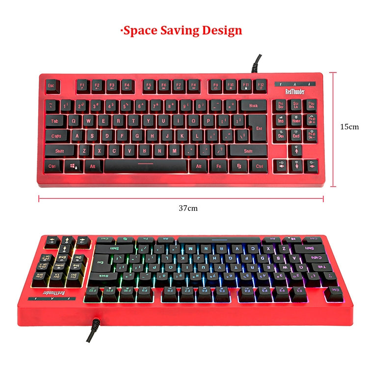 PK-870 USB Port RGB Lighting Mechanical Gaming Wired Keyboard (Black) - Wired Keyboard by buy2fix | Online Shopping UK | buy2fix