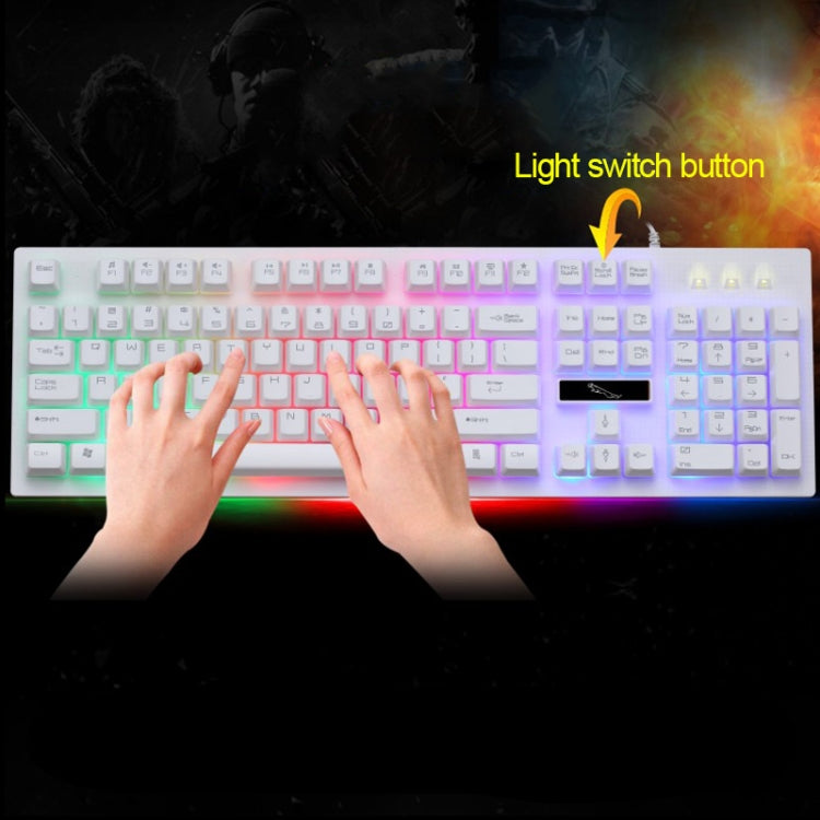 ZGB G20 104 Keys USB Wired Mechanical Feel Glowing Computer Keyboard Gaming Keyboard(Black) - Wired Keyboard by buy2fix | Online Shopping UK | buy2fix