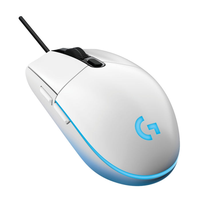 Logitech G102 6-keys RGB Glowing 6000DPI Five-speed Adjustable Wired Optical Gaming Mouse, Length: 2m (White) - Wired Mice by Logitech | Online Shopping UK | buy2fix