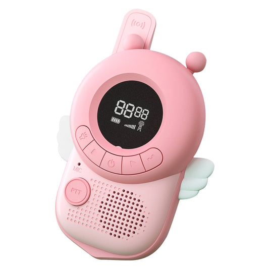 adj-847 Cartoon Bee-shaped Children Walkie-talkie Wireless 3km Call Outdoor Parent-child Interactive Toy with Flashlight & Anti-lost Lanyard (Pink) - Consumer Electronics by buy2fix | Online Shopping UK | buy2fix