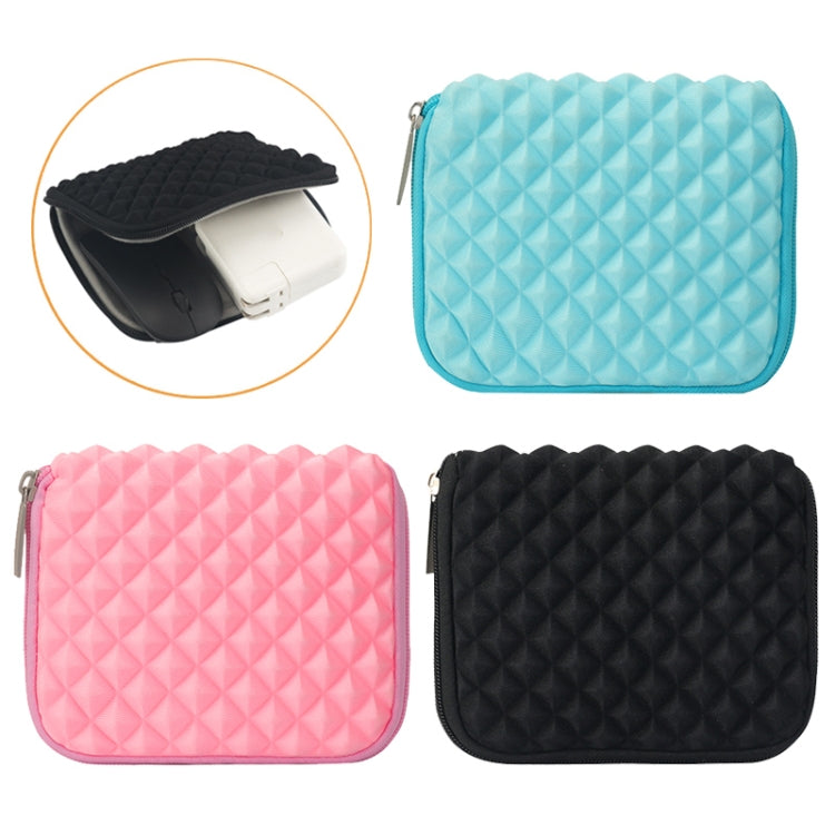 Diamond Texture Laptop Power Bag, Size: 16 x 13 x 1.5cm (Mint Green) - Other by buy2fix | Online Shopping UK | buy2fix