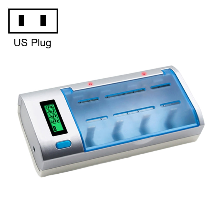 AC 100-240V 4 Slot Battery Charger for AA & AAA & C / D Size Battery, with LCD Display, US Plug - Consumer Electronics by buy2fix | Online Shopping UK | buy2fix