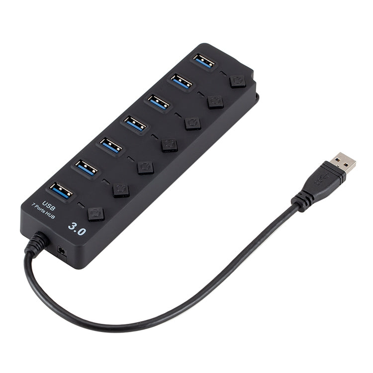 7 Ports USB 3.0 High Speed Multi Hub Expansion with Switch for PC & Laptop - USB 3.0 HUB by buy2fix | Online Shopping UK | buy2fix