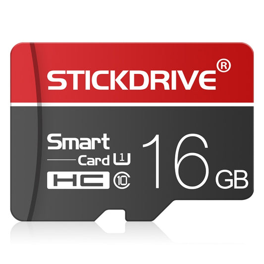 STICKDRIVE 16GB U1 White Line Red and Black TF(Micro SD) Memory Card - Micro SD Card by STICKDRIVE | Online Shopping UK | buy2fix