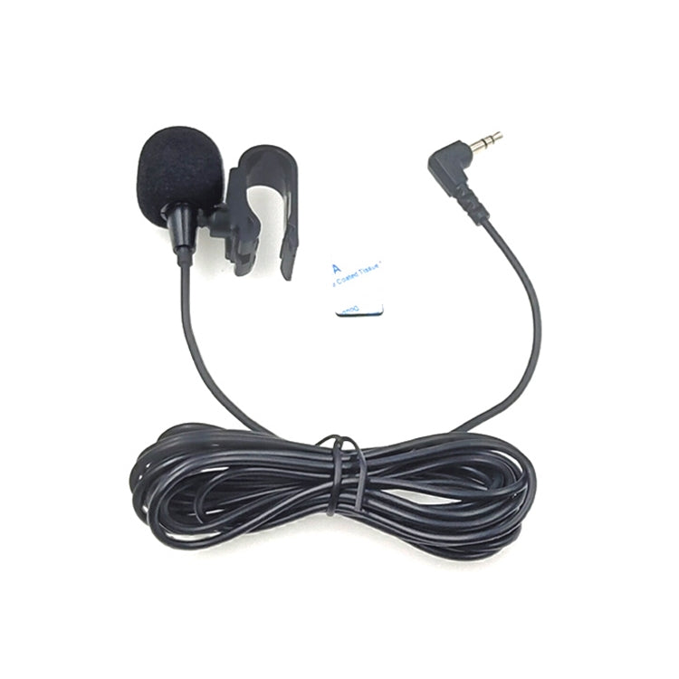 ZJ025MR Stick-on Clip-on Lavalier Stereo Microphone for Car GPS / Bluetooth Enabled Audio DVD External Mic, Cable Length: 3m, 90 Degree Elbow 3.5mm Jack - Microphone by buy2fix | Online Shopping UK | buy2fix