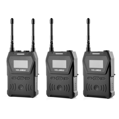 YELANGU YLG9929B MX4 Dual-Channel 100CH UHF Wireless Microphone System with 2 Transmitters and Receiver for DSLR Cameras and Video Cameras(Black) - Consumer Electronics by YELANGU | Online Shopping UK | buy2fix