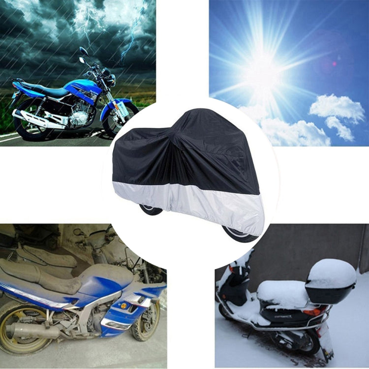 210D Oxford Cloth Motorcycle Electric Car Rainproof Dust-proof Cover, Size: XL (Black Silver) - Raincoat by buy2fix | Online Shopping UK | buy2fix