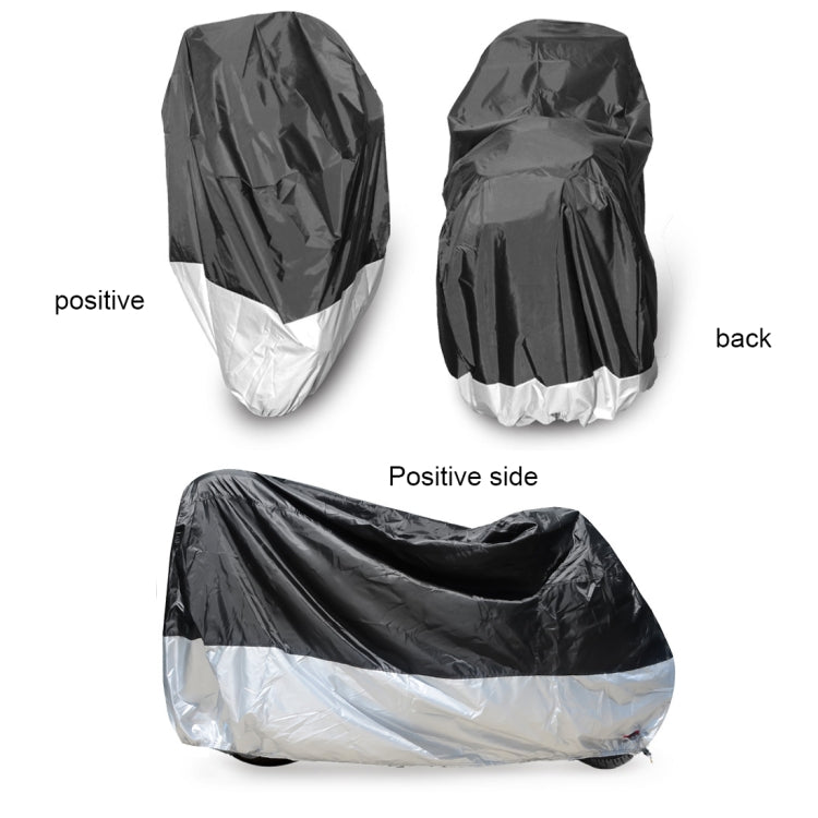 210D Oxford Cloth Motorcycle Electric Car Rainproof Dust-proof Cover, Size: L (Black Silver) - Raincoat by buy2fix | Online Shopping UK | buy2fix