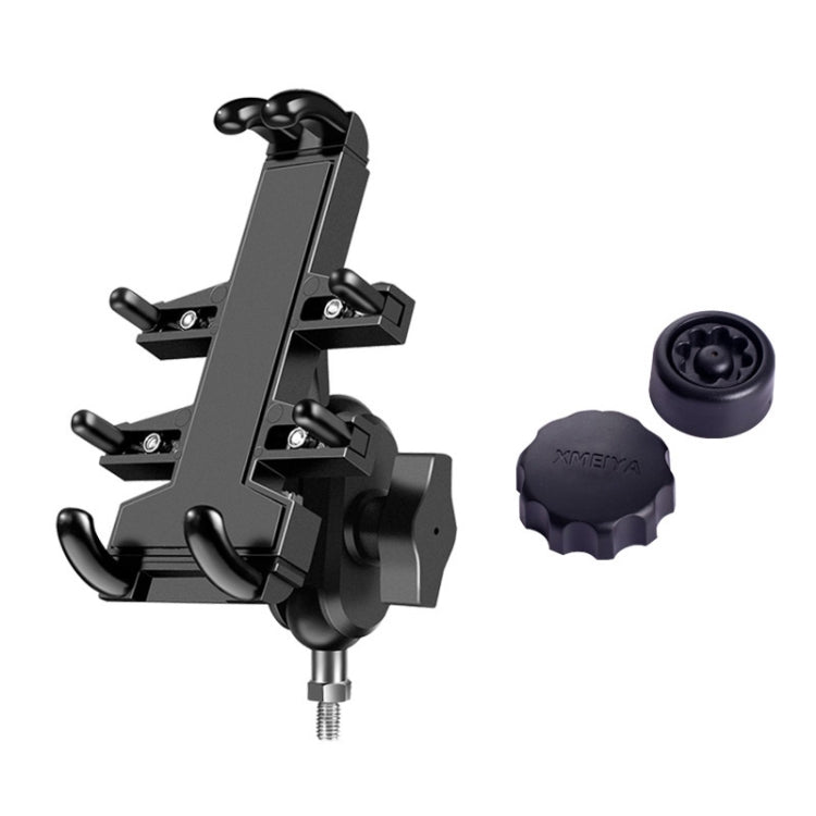 M8 Bolt Ball-Head Motorcycle Multi-function Eight-jaw Aluminum Phone Navigation Bracket with Anti-theft Knobs - Holder by buy2fix | Online Shopping UK | buy2fix