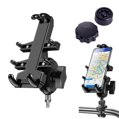 M8 Bolt Ball-Head Motorcycle Multi-function Eight-jaw Aluminum Phone Navigation Bracket with Anti-theft Knobs - Holder by buy2fix | Online Shopping UK | buy2fix