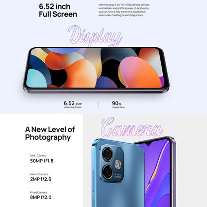 [HK Warehouse] Ulefone Note 16 Pro, 8GB+128GB, Dual Back Cameras, Face ID & Side Fingerprint Identification, 4400mAh Battery, 6.52 inch Android 13 Unisoc T606 OctaCore up to 1.6GHz, Network: 4G, Dual SIM, OTG(Purple) - Ulefone by Ulefone | Online Shopping UK | buy2fix