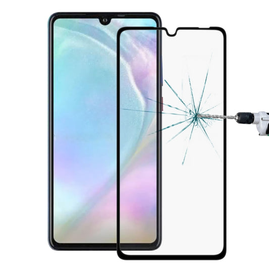 9H 9D Full Screen Tempered Glass Screen Protector for Huawei P30 Lite(Black) - Mobile Accessories by buy2fix | Online Shopping UK | buy2fix