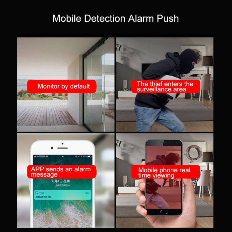 V380 720P Wireless Camera HD Night Vision Smart Wifi Mobile Phone Remote Housekeeping Shop Monitor - Security by buy2fix | Online Shopping UK | buy2fix