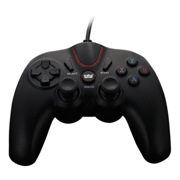 Wired Game Controller Gamepad Handle for PS3 / Compute(Black) - Gamepads by buy2fix | Online Shopping UK | buy2fix