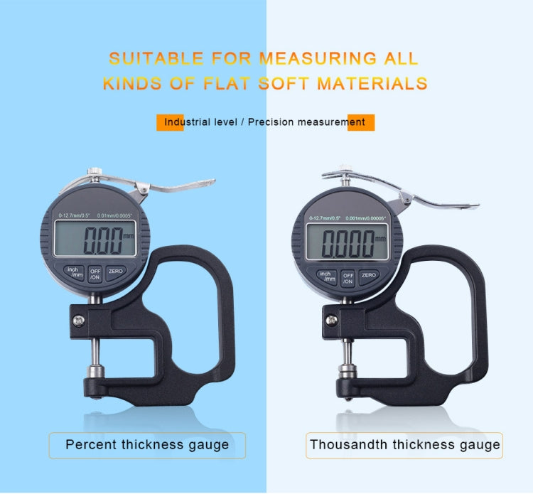 0-10mm Range Digital Display Percentage Thickness Gauge - Consumer Electronics by buy2fix | Online Shopping UK | buy2fix