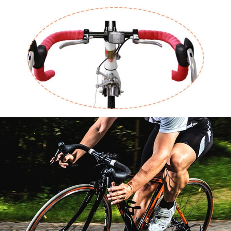 TOSEEK 1 Pair New Cycling Road Bike Sports Bicycle Cork Handlebar Tape Wrap + 2 Bar Plug(Pink) - Outdoor & Sports by TOSEEK | Online Shopping UK | buy2fix