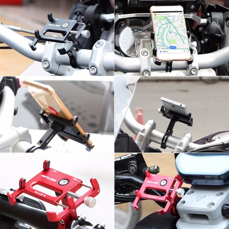 GUB Plus 6 Aluminum Alloy MTB Bike Bicycle Phone Holder(Titanium Color) - Outdoor & Sports by GUB | Online Shopping UK | buy2fix