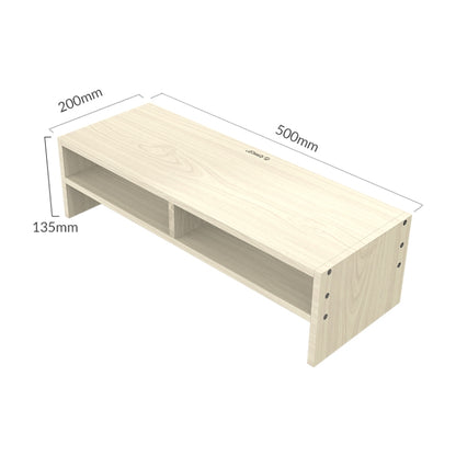 ORICO MSR-04-WD-BP 2-layer Wood Grain Computer Monitor Holder with Partition, Size: 50 x 20 x 13.5cm - Laptop Stand by ORICO | Online Shopping UK | buy2fix