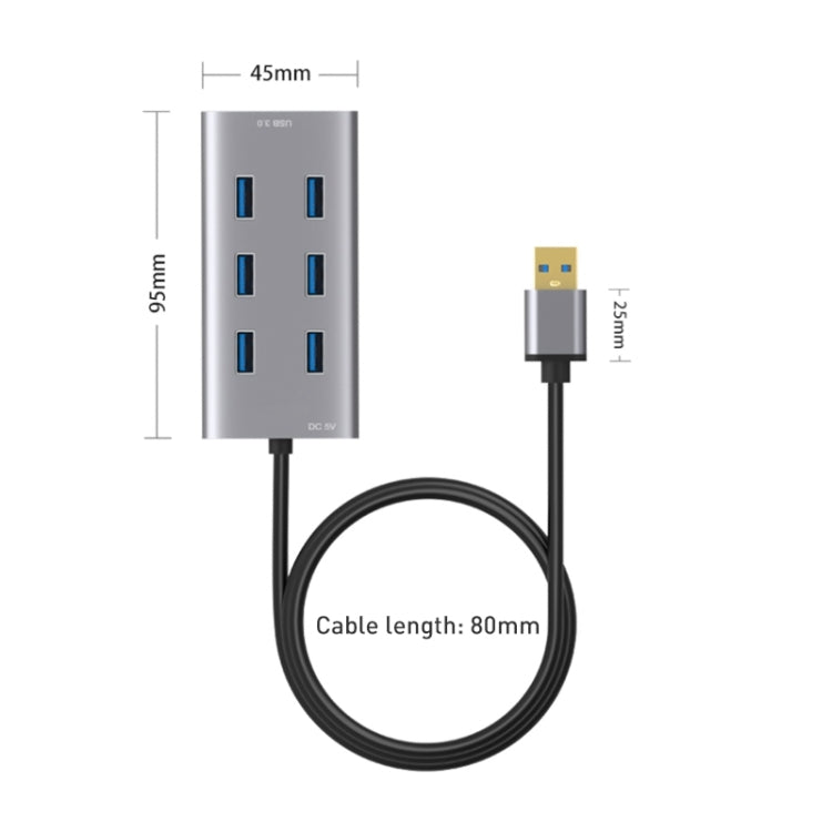 8108 7 Ports USB 3.0 to USB 3.0 HUB, Cable Length: 80cm - USB 3.0 HUB by buy2fix | Online Shopping UK | buy2fix