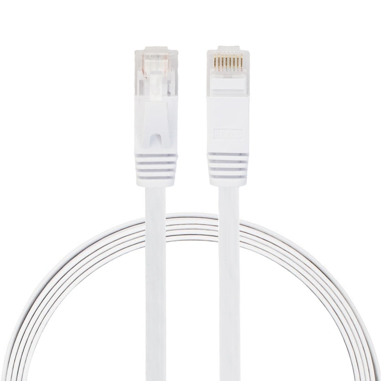 1m CAT6 Ultra-thin Flat Ethernet Network LAN Cable, Patch Lead RJ45 (White) - Lan Cable and Tools by buy2fix | Online Shopping UK | buy2fix