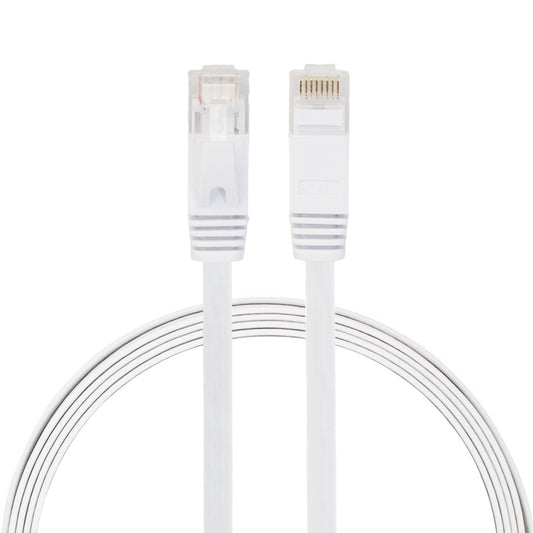 1m CAT6 Ultra-thin Flat Ethernet Network LAN Cable, Patch Lead RJ45 (White) - Lan Cable and Tools by buy2fix | Online Shopping UK | buy2fix