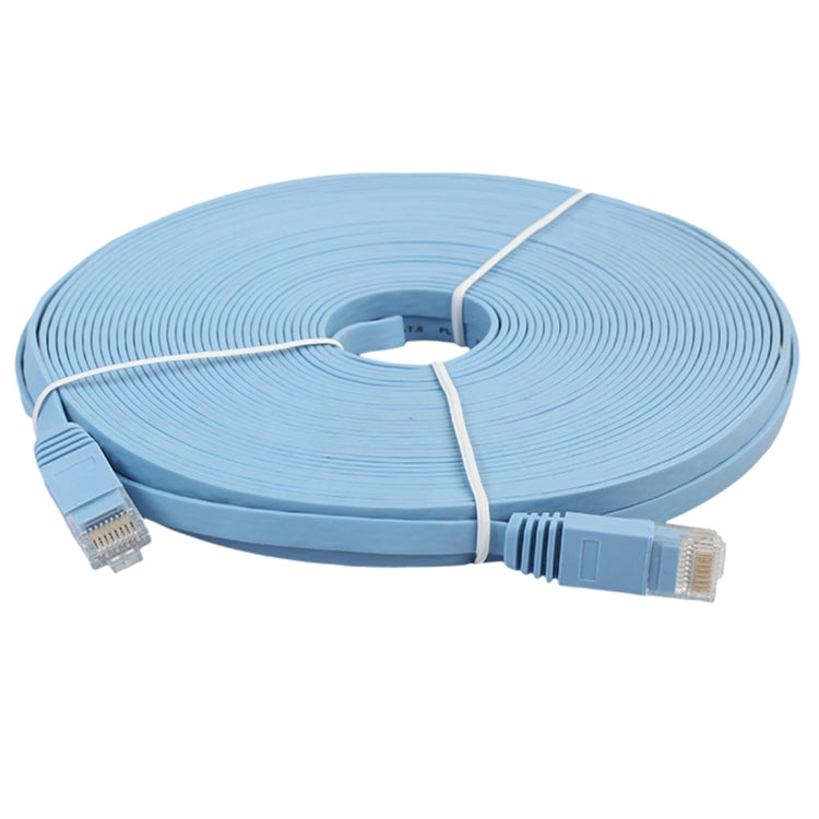 15m CAT6 Ultra-thin Flat Ethernet Network LAN Cable, Patch Lead RJ45 (Blue) -  by buy2fix | Online Shopping UK | buy2fix