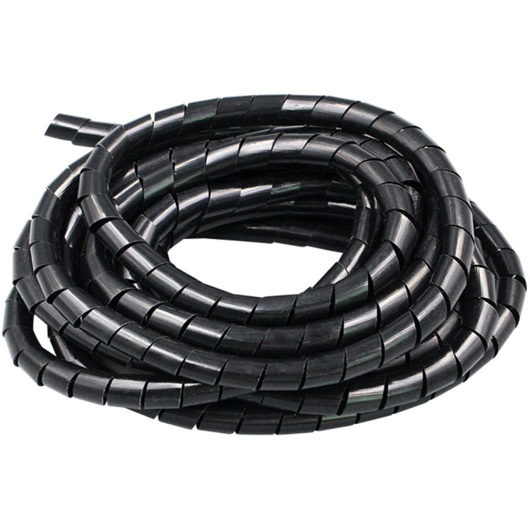 11m PE Spiral Pipes Wire Winding Organizer Tidy Tube, Nominal Diameter: 8mm(Black) - Cable Ties & Organizers by buy2fix | Online Shopping UK | buy2fix