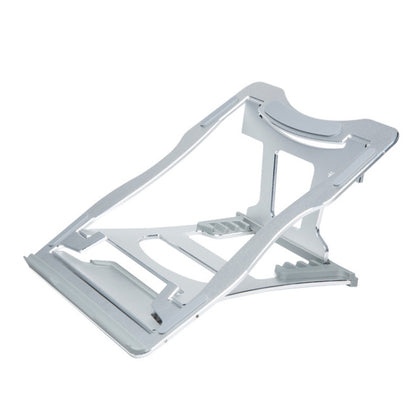 Aluminum Alloy Cooling Holder Desktop Portable Simple Laptop Bracket, Six-stage Support, Size: 21x26cm (Silver) - Laptop Stand by buy2fix | Online Shopping UK | buy2fix