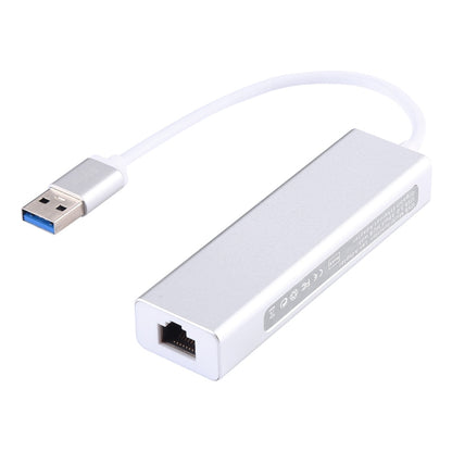 Aluminum Shell 3 USB3.0 Ports HUB + USB3.0 Gigabit Ethernet Adapter - USB 3.0 HUB by buy2fix | Online Shopping UK | buy2fix