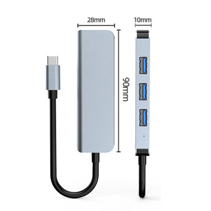 BYL-2013T 4 in 1 USB-C / Type-C to USB 3.0 x 1 + USB 2.0 x 3 HUB Adapter - Computer & Networking by buy2fix | Online Shopping UK | buy2fix