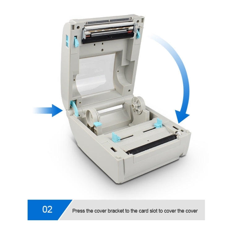 POS-9210 110mm USB +  Bluetooth POS Receipt Thermal Printer Express Delivery Barcode Label Printer, AU Plug(White) - Consumer Electronics by buy2fix | Online Shopping UK | buy2fix