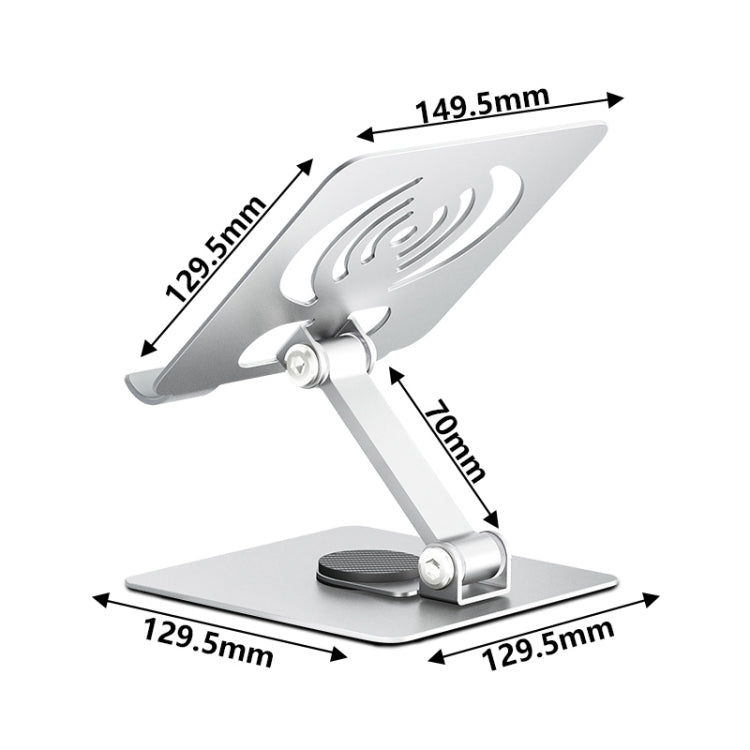 L-13 Aluminum Alloy Foldable Rotating Laptop/Tablet Stand (Silver) - Computer & Networking by buy2fix | Online Shopping UK | buy2fix