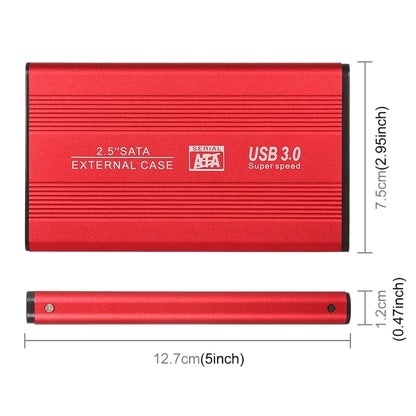 Richwell SATA R2-SATA-1TGB 1TB 2.5 inch USB3.0 Super Speed Interface Mobile Hard Disk Drive(Red) - External Hard Drives by buy2fix | Online Shopping UK | buy2fix